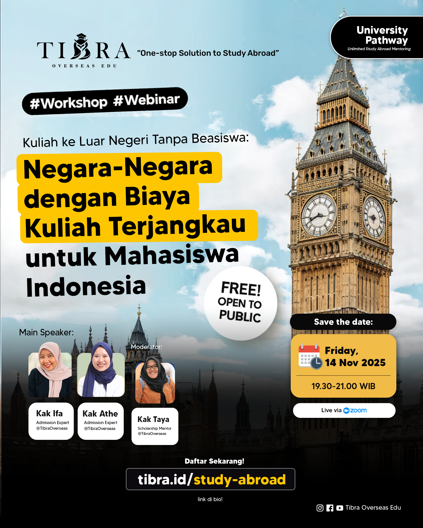 Kuliah ke Luar Negeri Tanpa Beasiswa: Webinar Biaya Kuliah Terjangkau untuk Mahasiswa Indonesia